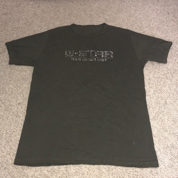 Men’s Fitted Large Star Raw Denim 3301 Gray Green - Picture 5 of 8